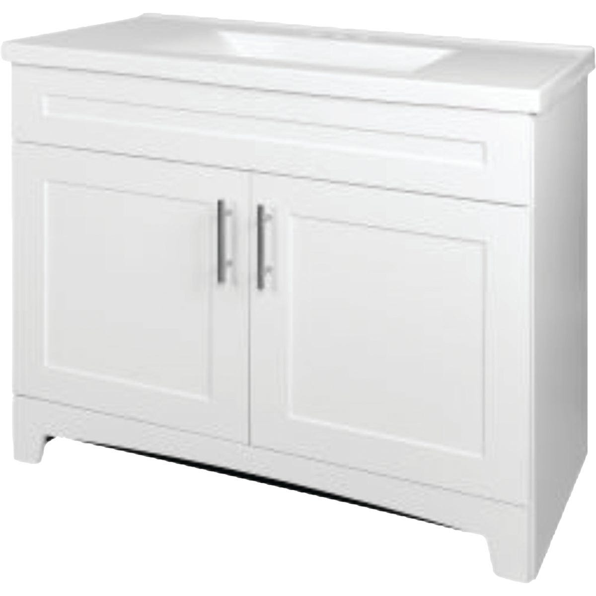 Royal Cabinets White 37 In. W x 19 In. D x 36 In. H Vanity with White Cultured Marble Top - photo 3 Royal Cabinets White 37 In. W x 19 In. D x 36 In. H Vanity with White Cultured Marble Top - photo 3