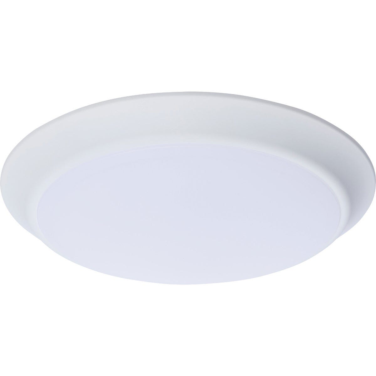 Satco Nuvo 10 In. White 75W Equivalent LED CCT-Selectable Disc Flush Mount Ceiling Light Fixture