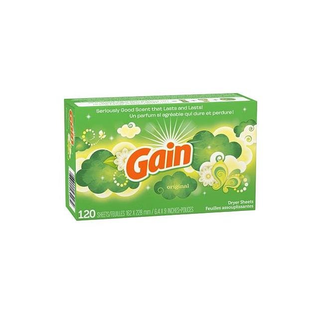Gain Original Scent Dryer Sheet with Wrinkle Release (120-Count) Gain Original Scent Dryer Sheet with Wrinkle Release (120-Count)