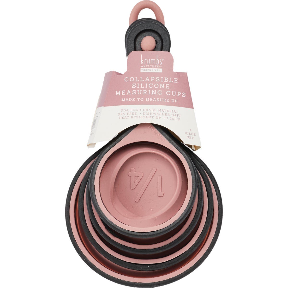 Krumbs Kitchen Silicone Collapsible Measuring Cup Set (4-Piece)