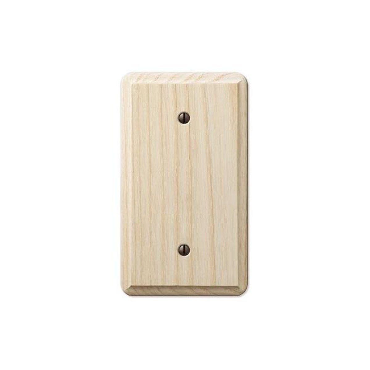 Westek Contemporary Unfinished Ash Wood Blank Wall Plate