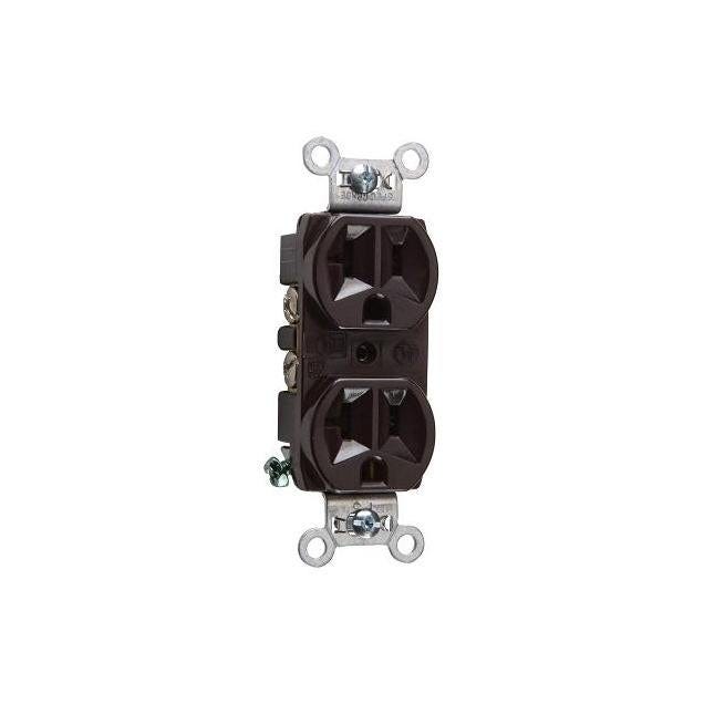 Legrand Pass & Seymour 20A Brown Commercial Grade Duplex Outlet