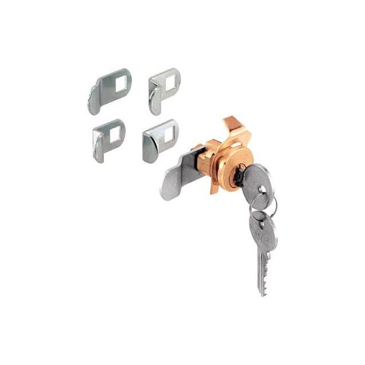 Prime-Line Brass Finish Mailbox Replacement Lock Assortment With 5 Cams & 2 Keys
