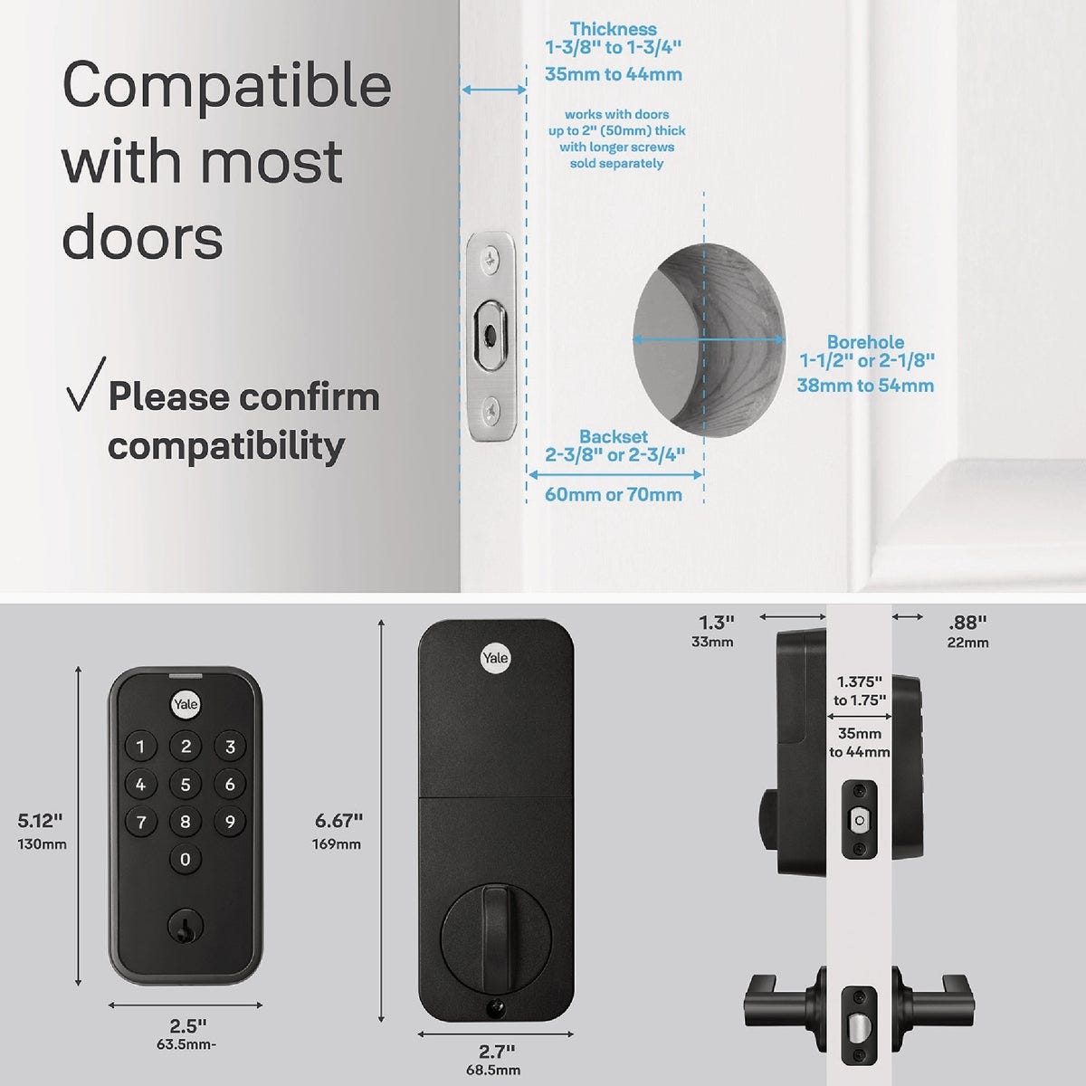 Yale Code Black Suede Electronic Lock Keypad Deadbolt - photo 4 Yale Code Black Suede Electronic Lock Keypad Deadbolt - photo 4