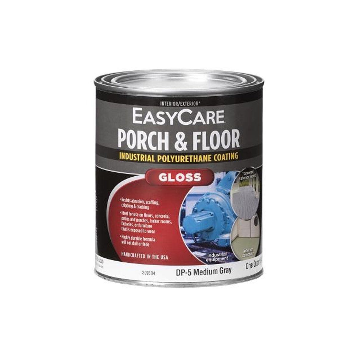 EasyCare 1 Qt. Medium Gray Interior/Exterior Gloss Polyurethane Porch & Floor Enamel