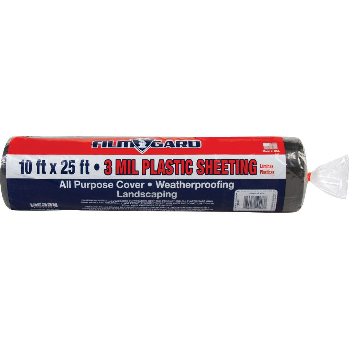 Film-Gard 10 Ft. x 25 Ft. Black 3 Mil Poly Film Sheeting Film-Gard 10 Ft. x 25 Ft. Black 3 Mil Poly Film Sheeting