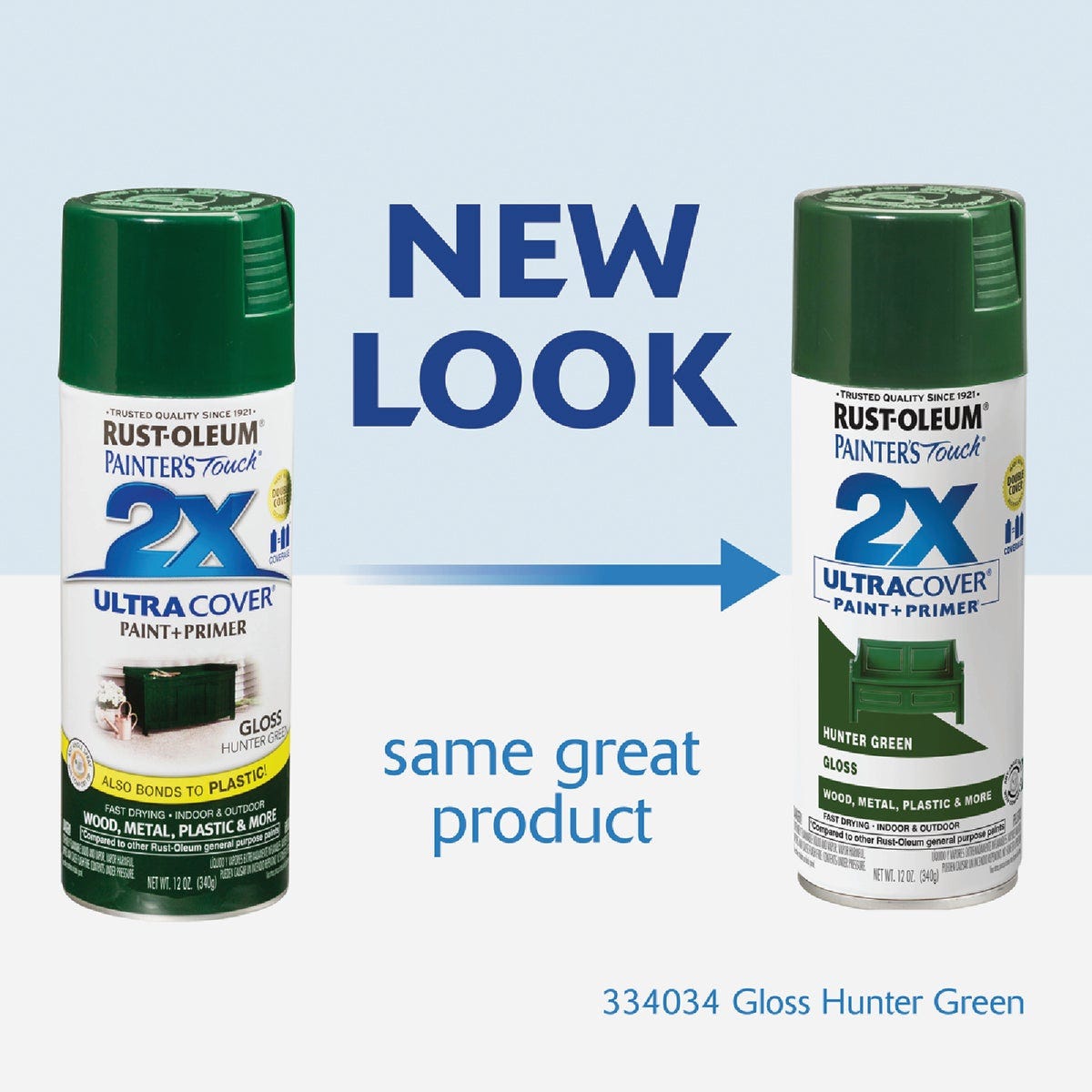 Rust-Oleum Painter's Touch 2X Ultra Cover 12 Oz. Gloss Paint + Primer Spray Paint, Hunter Green - photo 3