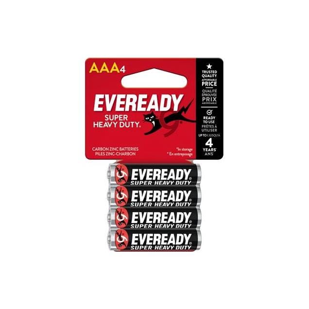 Eveready 4-Count Super Heavy Duty AAA Battery