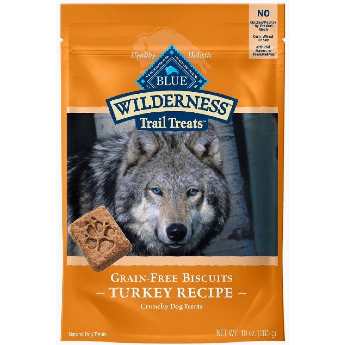 Blue Buffalo Wilderness Turkey & Chicken Trail Treat Grain Free Biscuits Dog Treat 10 Oz,