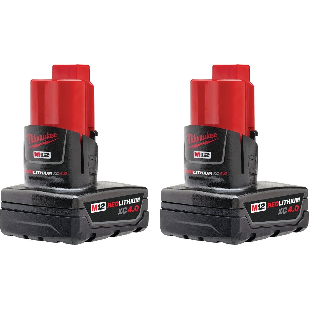 Milwaukee M12 REDLITHIUM XC 4.0 Ah Battery Pack (2-Pack) Milwaukee M12 REDLITHIUM XC 4.0 Ah Battery Pack (2-Pack)