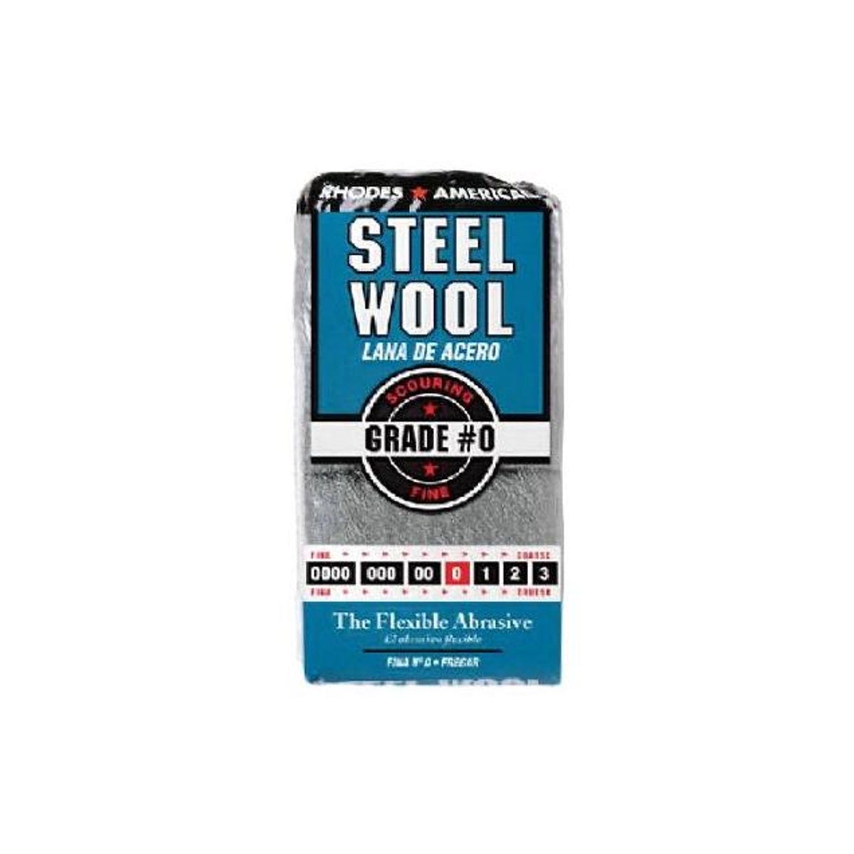 Rhodes American #0 Fine Steel Wool Pads (12-Pack)