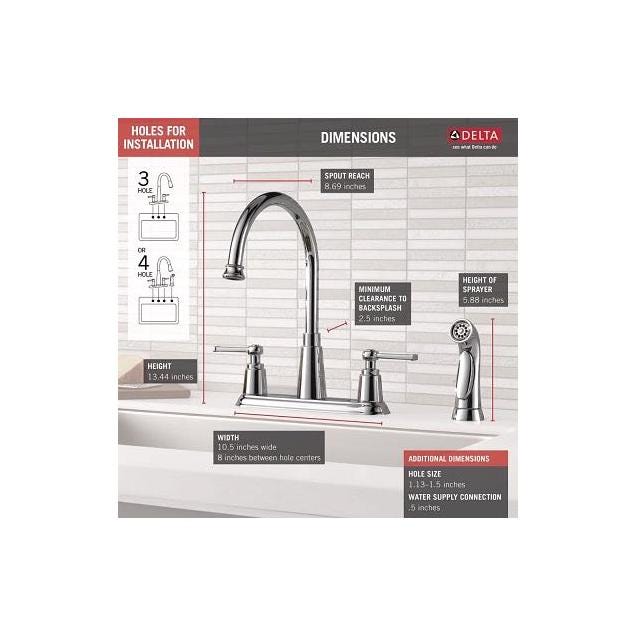 Delta Chrome Emmett High-Arc Kitchen Faucet - photo 2 Delta Chrome Emmett High-Arc Kitchen Faucet - photo 2