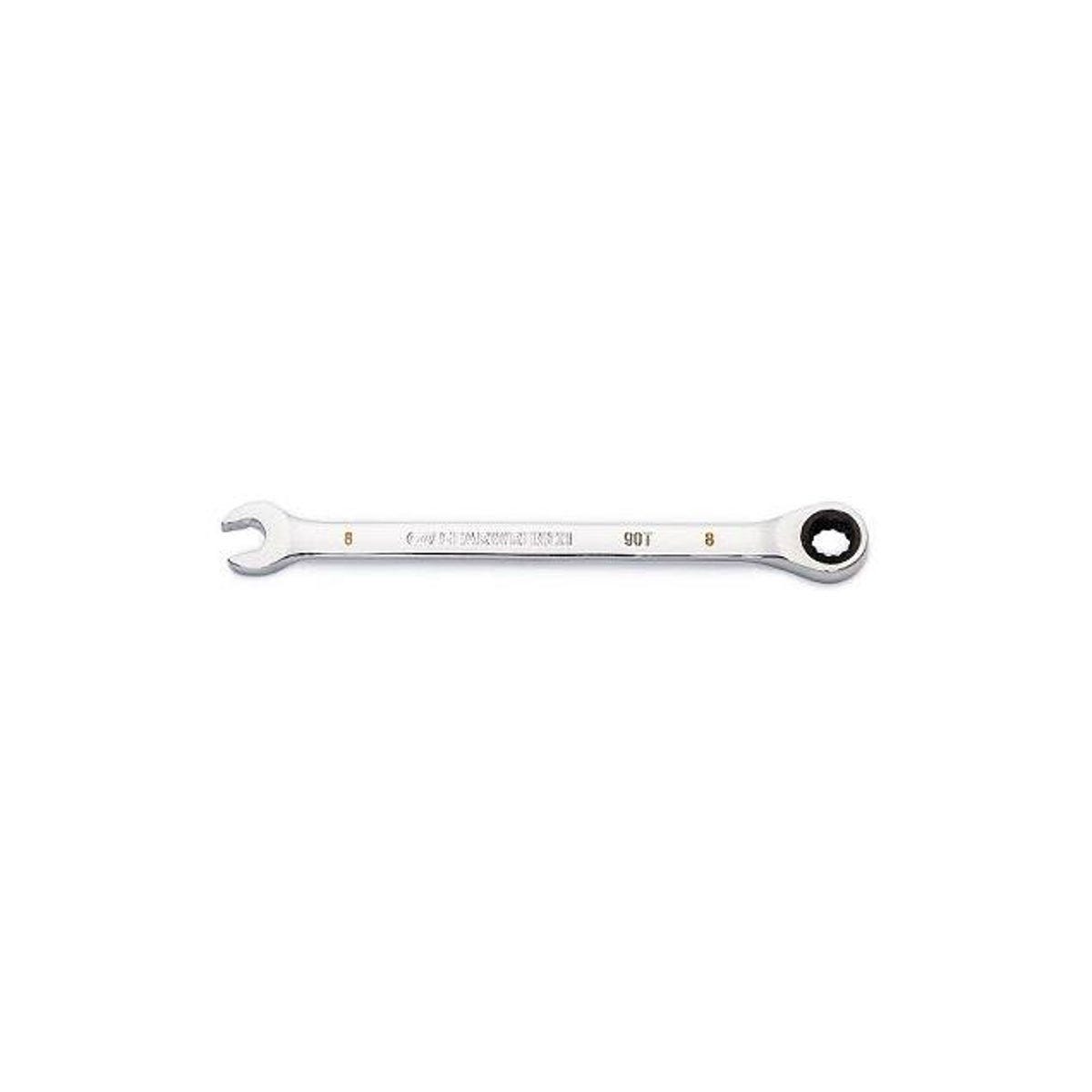 GearWrench Combination Ratcheting Wrench, 90-Tooth, 12-Point, 8 mm GearWrench Combination Ratcheting Wrench, 90-Tooth, 12-Point, 8 mm