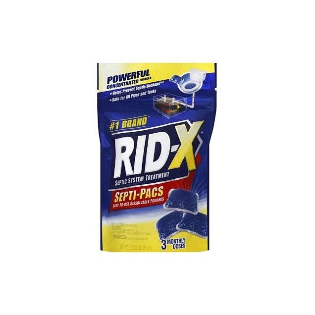 Rid-X 3.2 Oz. Dual Action Septic Tank Pacs (3-Pack) Rid-X 3.2 Oz. Dual Action Septic Tank Pacs (3-Pack)