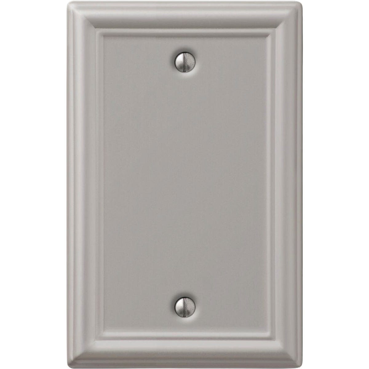 Amerelle Chelsea 1-Gang Brushed Nickel Steel Blank Wall Plate - photo 2