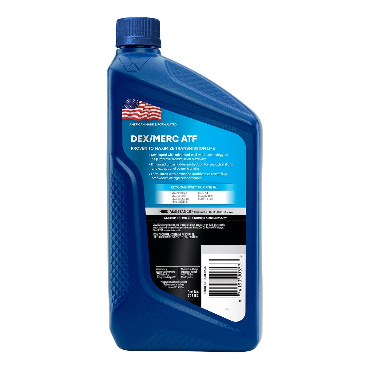 Valvoline Dex/Merc 1-Qt. Multi-Purpose Automatic Transmission Fluid - photo 2 Valvoline Dex/Merc 1-Qt. Multi-Purpose Automatic Transmission Fluid - photo 2