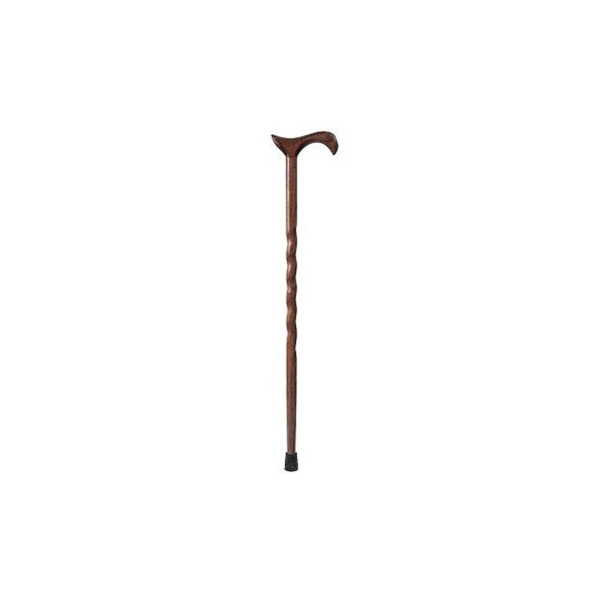 Brazos 34 In. Twisted Oak Walking Cane with Derby Handle