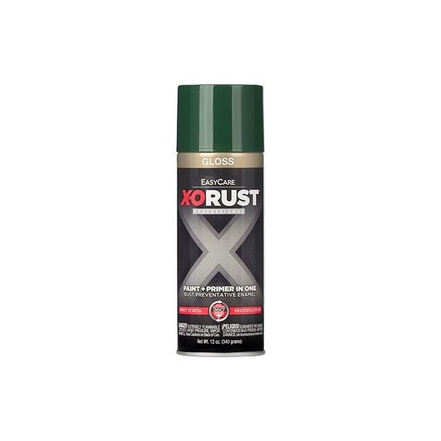 EasyCare X-O Rust 12 oz. Anti-Rust Enamel Spray Paint & Primer, Hunter Green Gloss