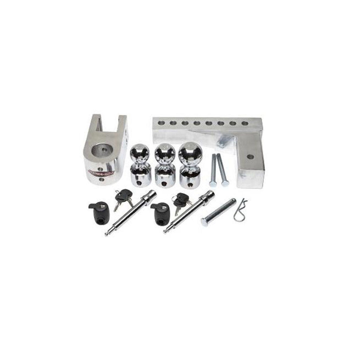 Uriah Chrome-Plated Aluminum Adjustable Ball Mount Set