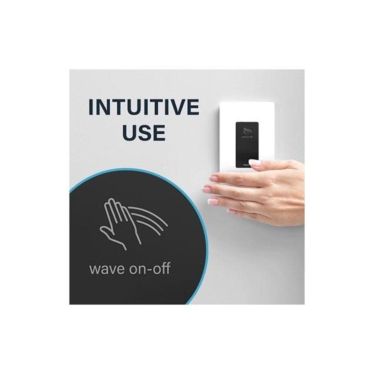 Radiant 20A Touchless Wave Wireless Light Switch, Black - photo 4