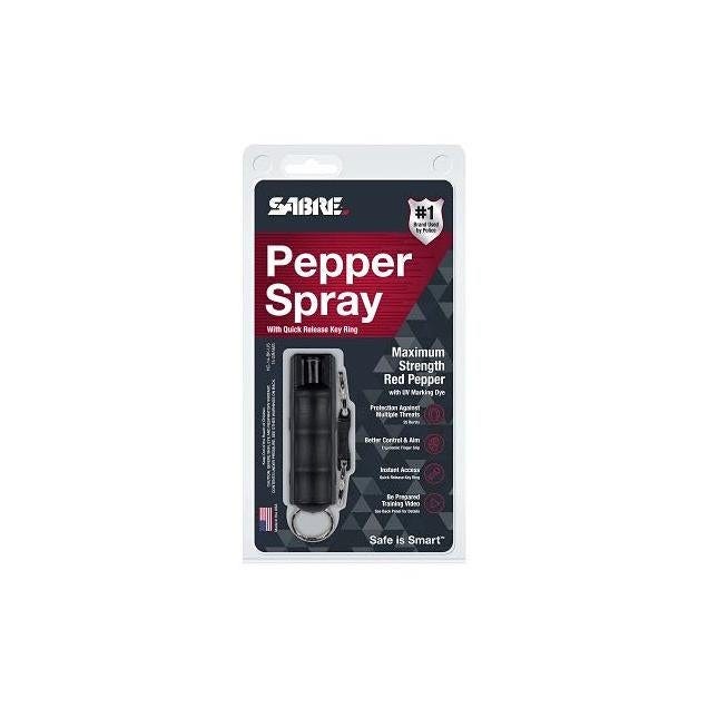 Sabre 0.54 Oz. Gel Maximum Strength Pepper Spray & UV Marking Dye with Black Case