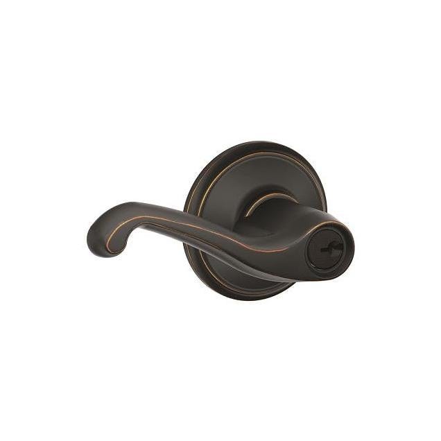 Schlage Aged Bronze Flair Lever Entry Lockset Schlage Aged Bronze Flair Lever Entry Lockset