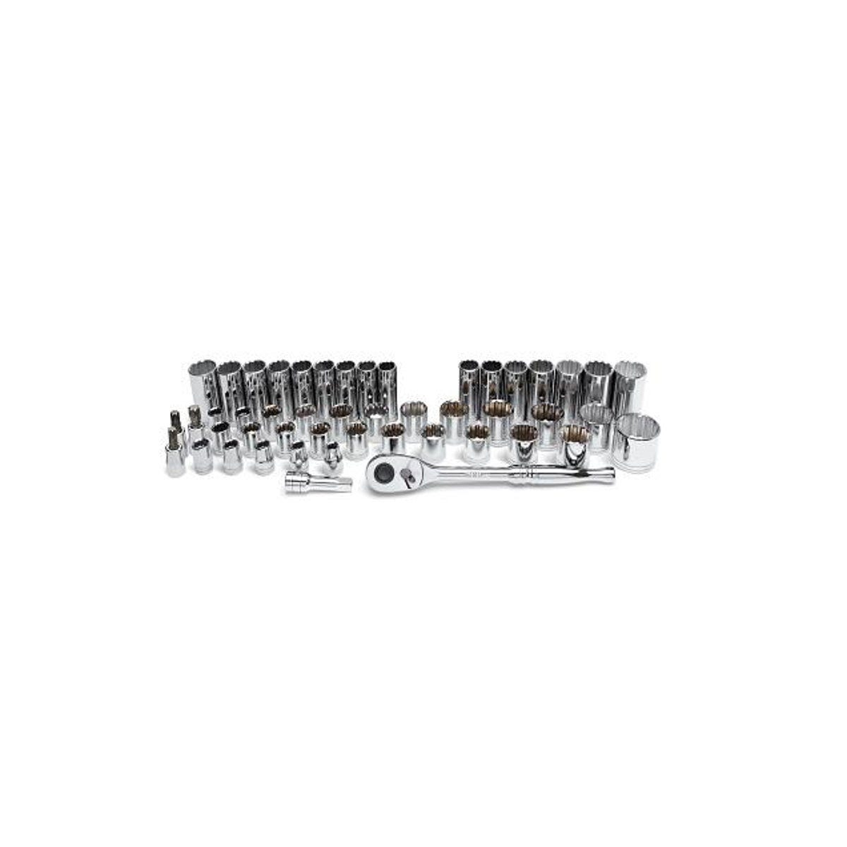 Master Mechanic 1/2 In. Drive Mechanic & Automotive SAE/Metric Socket Tool Set (48-Piece)