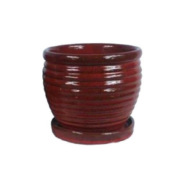 Trendspot 6 In. Red Ceramic Honey Jar Planter Trendspot 6 In. Red Ceramic Honey Jar Planter