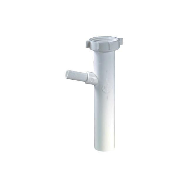 Master Plumber White Plastic Dishwasher Branch Baffled Tailpiece