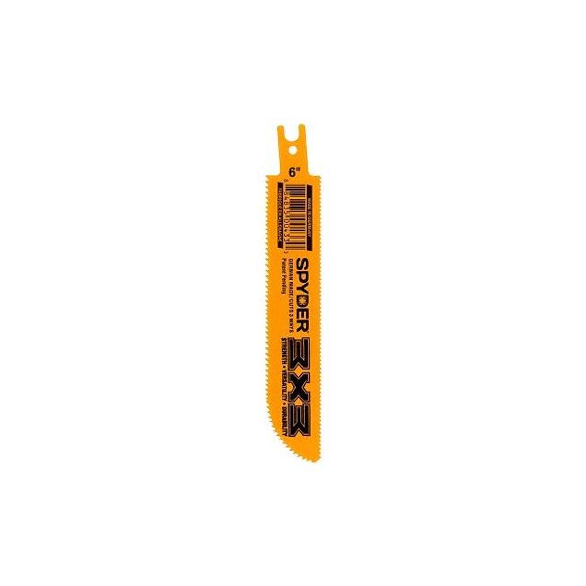 Spyder 6 In. 10/14 TPI Bi-Metal Double-Sided Reciprocating Saw Blade