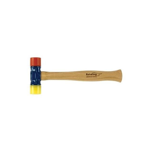 Estwing 12 Oz. Red & Yellow Rubber Mallet Hammer with Hickory Handle Estwing 12 Oz. Red & Yellow Rubber Mallet Hammer with Hickory Handle