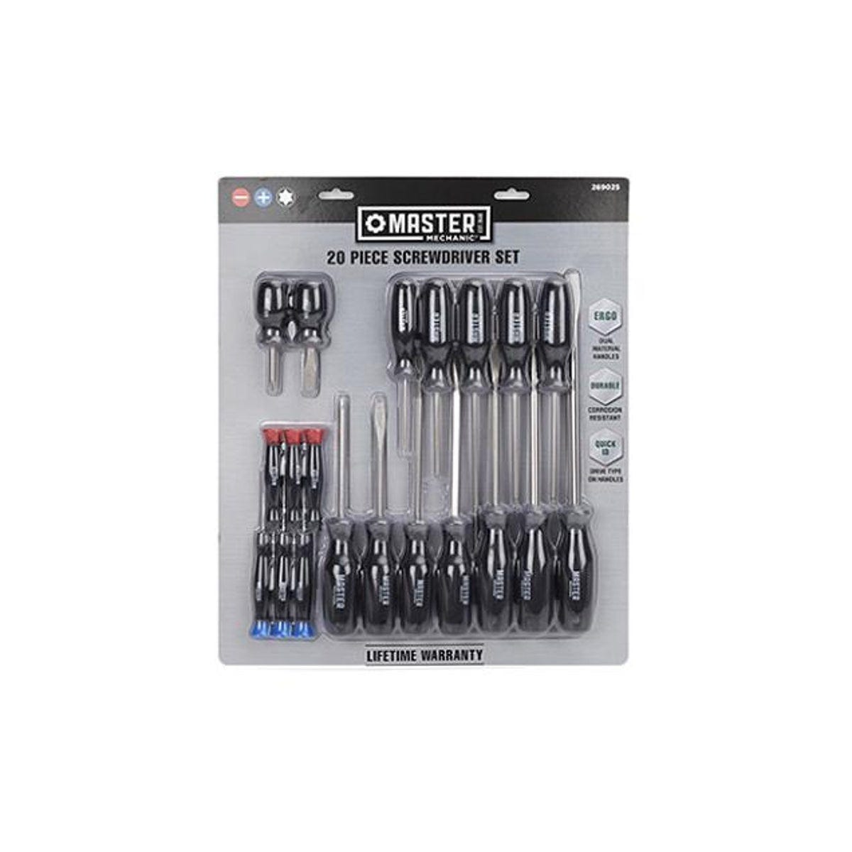 Master Mechanic Screwdriver Set (20-Piece)