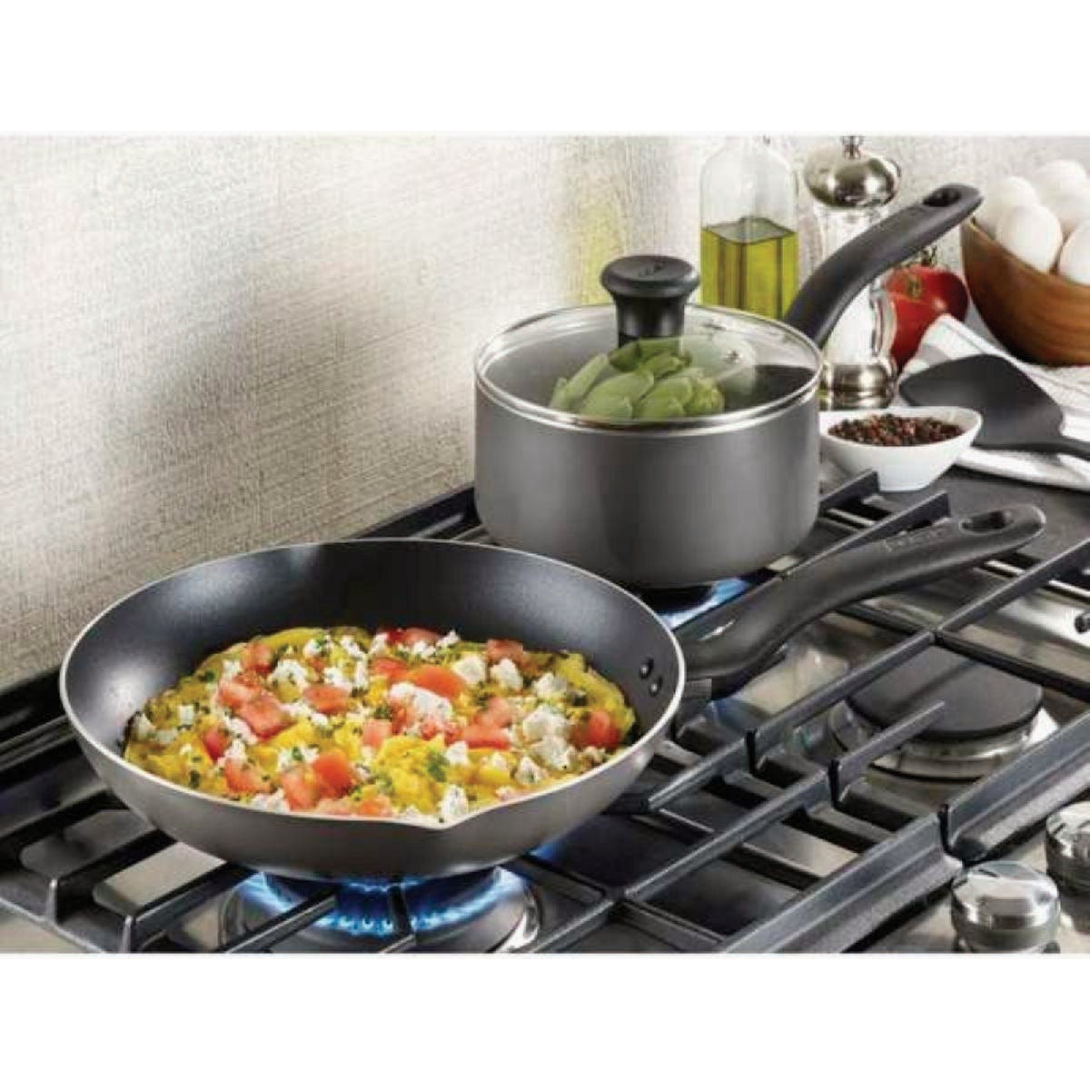 T-Fal Black Non-Stick Fry Pan Set (2 Piece)- - photo 2