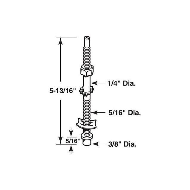 Prime-Line 3/8 In. Nylon Cap Bi-Fold Door Bottom Pivot Pin Assembly - photo 2 Prime-Line 3/8 In. Nylon Cap Bi-Fold Door Bottom Pivot Pin Assembly - photo 2
