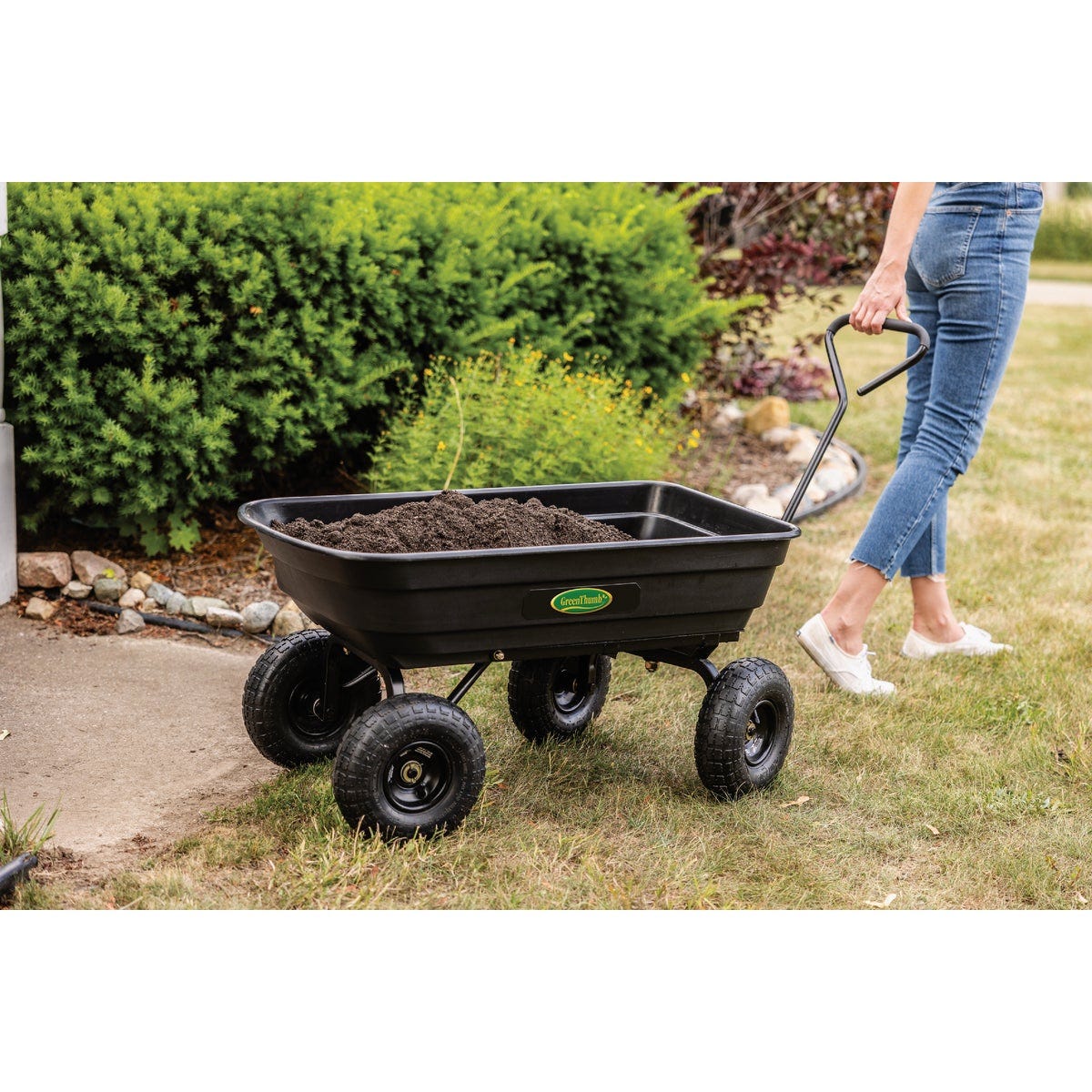 Green Thumb 4 Cu. Ft. Poly Dump Cart - photo 3 Green Thumb 4 Cu. Ft. Poly Dump Cart - photo 3