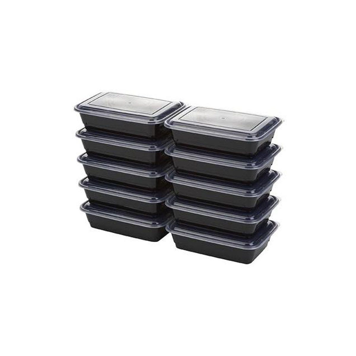 GoodCook Meal Prep Containers, Breakfast, Black, 10-Pack) - photo 4
