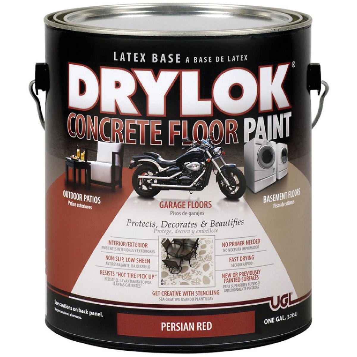 Drylok Persian Red Latex Base Garage Floor Paint, 1 Gal. Drylok Persian Red Latex Base Garage Floor Paint, 1 Gal.
