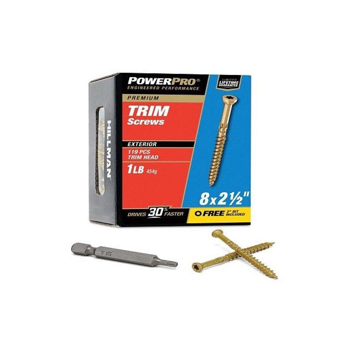 Hillman 2-1/2 In. x #8 MHR 2000 Hour Star Trim Screws (1 Lb.) Hillman 2-1/2 In. x #8 MHR 2000 Hour Star Trim Screws (1 Lb.)