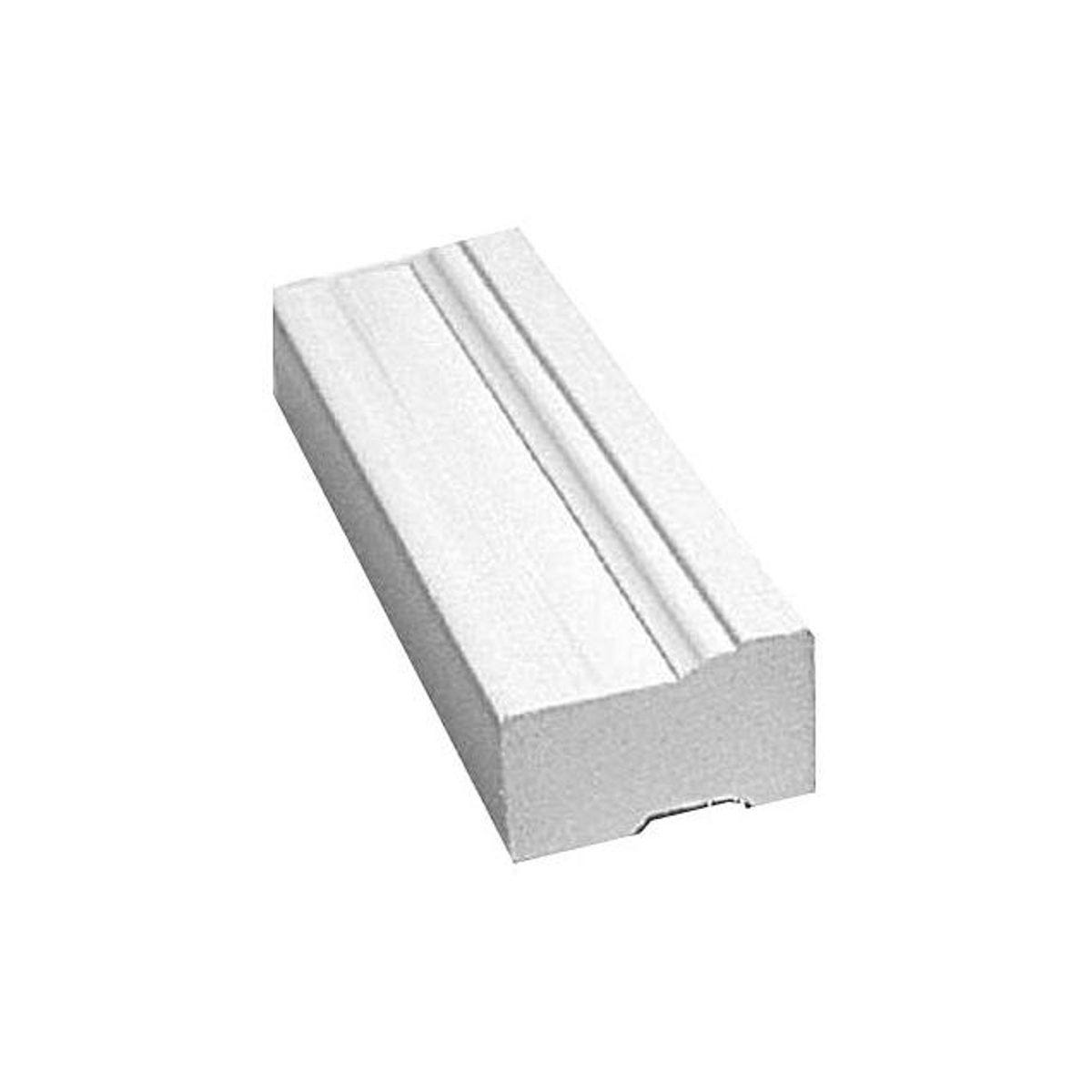 Interplast Building 2 In. x 8 Ft. PVC White PVC Brick Molding