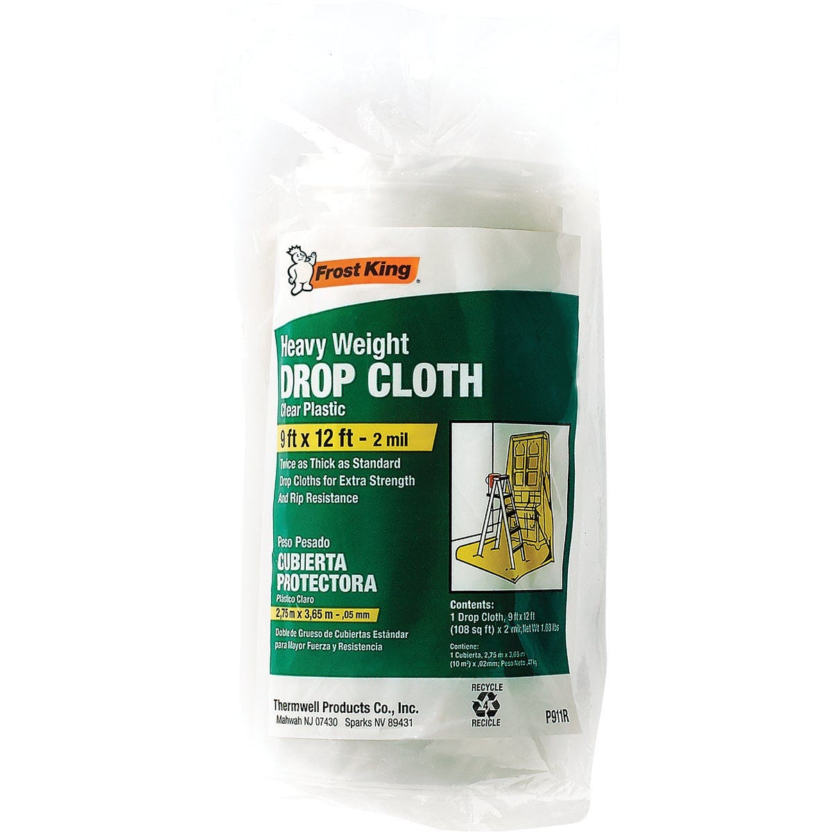 Frost King Plastic 9 Ft. x 12 Ft. 2 mil Drop Cloth - photo 3
