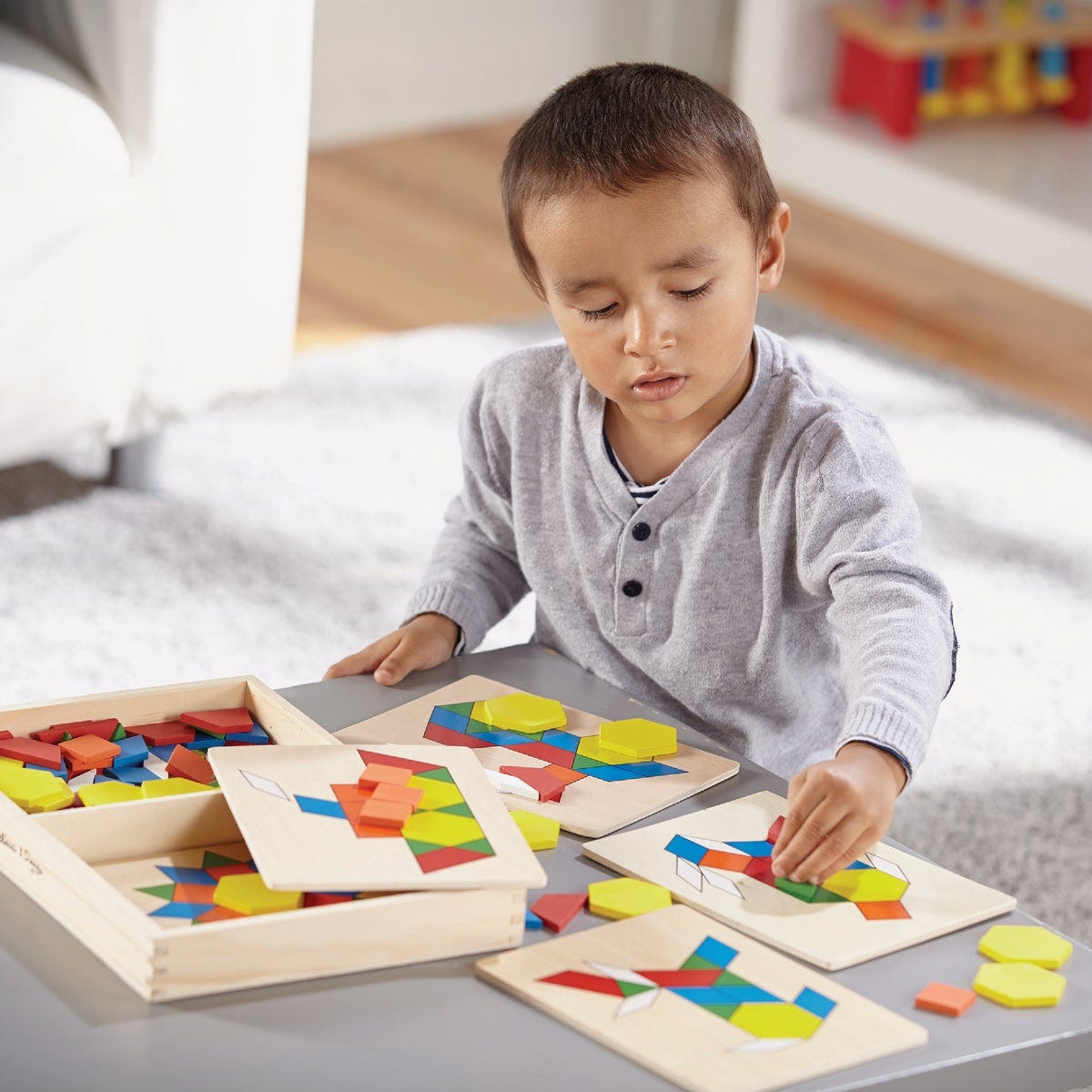 Melissa & Doug Wood Pattern Blocks and Boards - photo 2