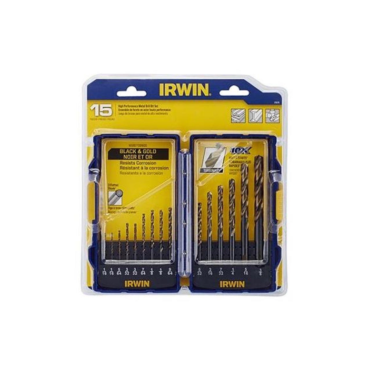 Irwin 15-Piece Turbomax Drill Bit Set