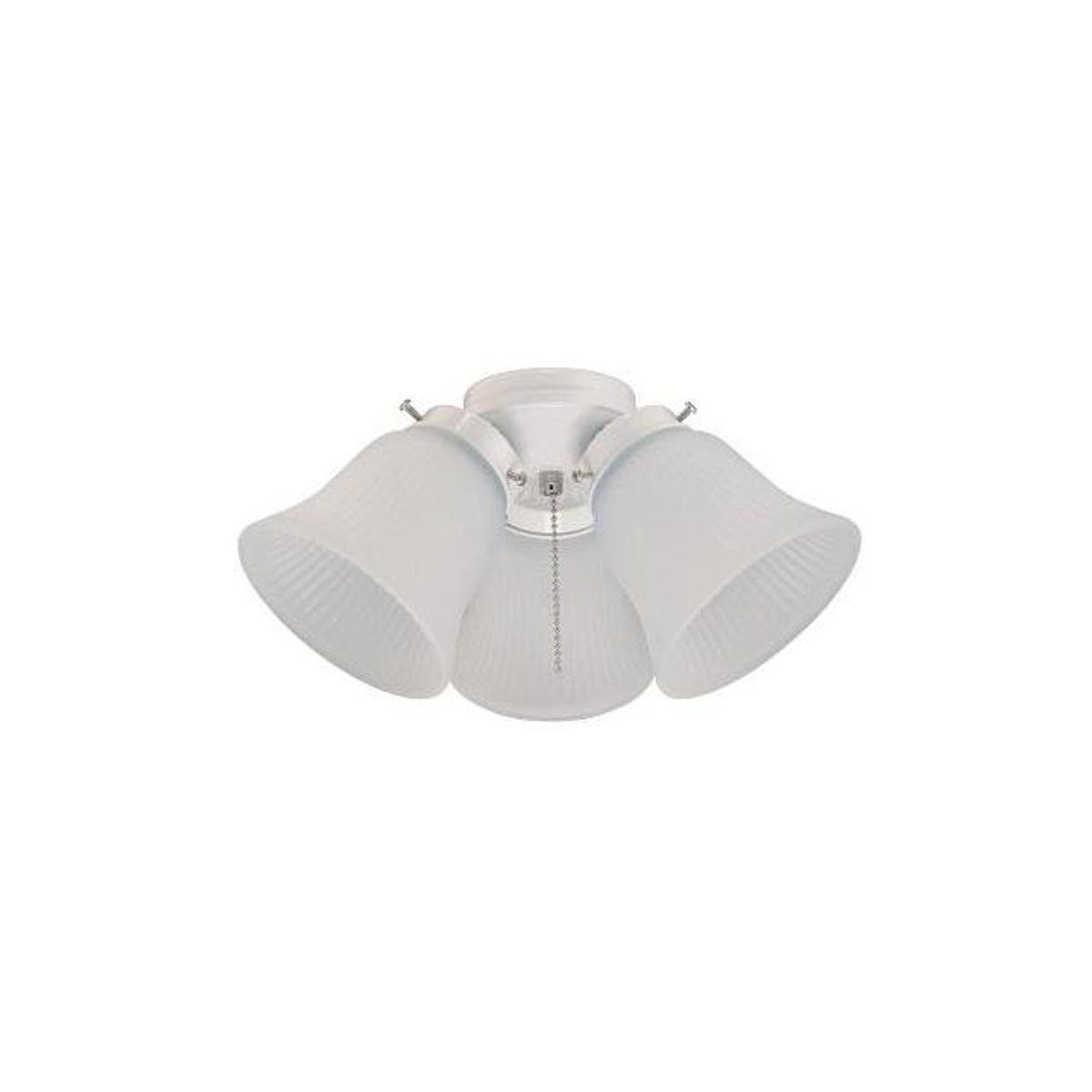 Westinghouse White with Frosted Ribbed Glass LED Ceiling Fan Light Kit - photo 2