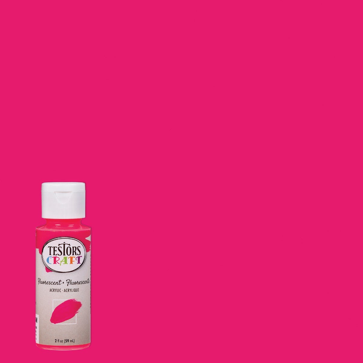 Testors 2 Oz. Acrylic Matte Craft Paint, Fluorescent Pink Testors 2 Oz. Acrylic Matte Craft Paint, Fluorescent Pink