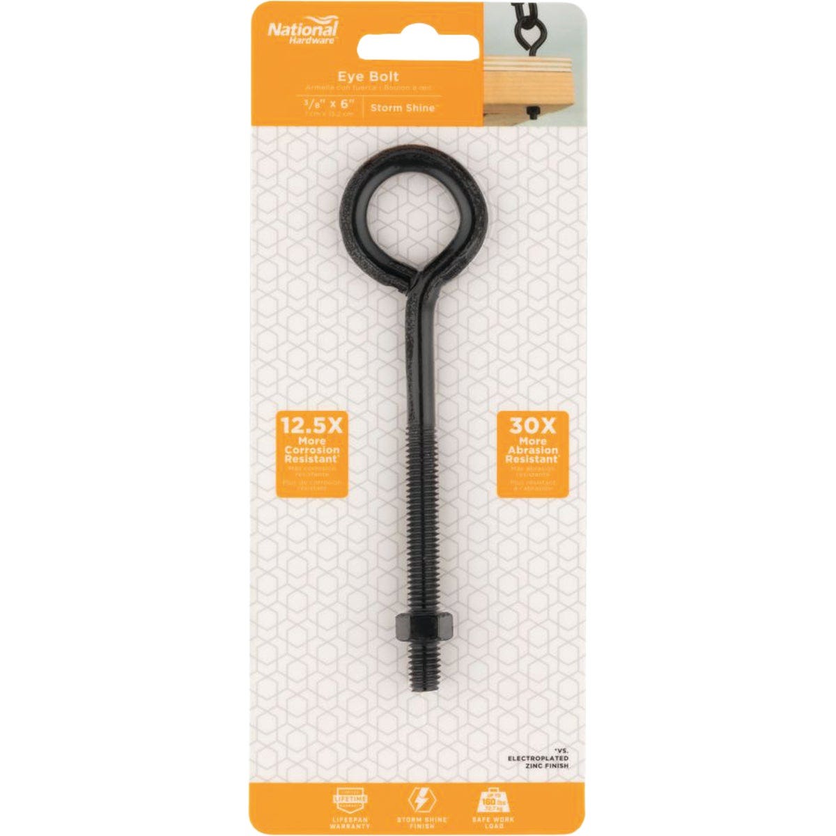 National Hardware 3/8 In. x 6 In. Storm Shine Eye Bolt with Nut - photo 2