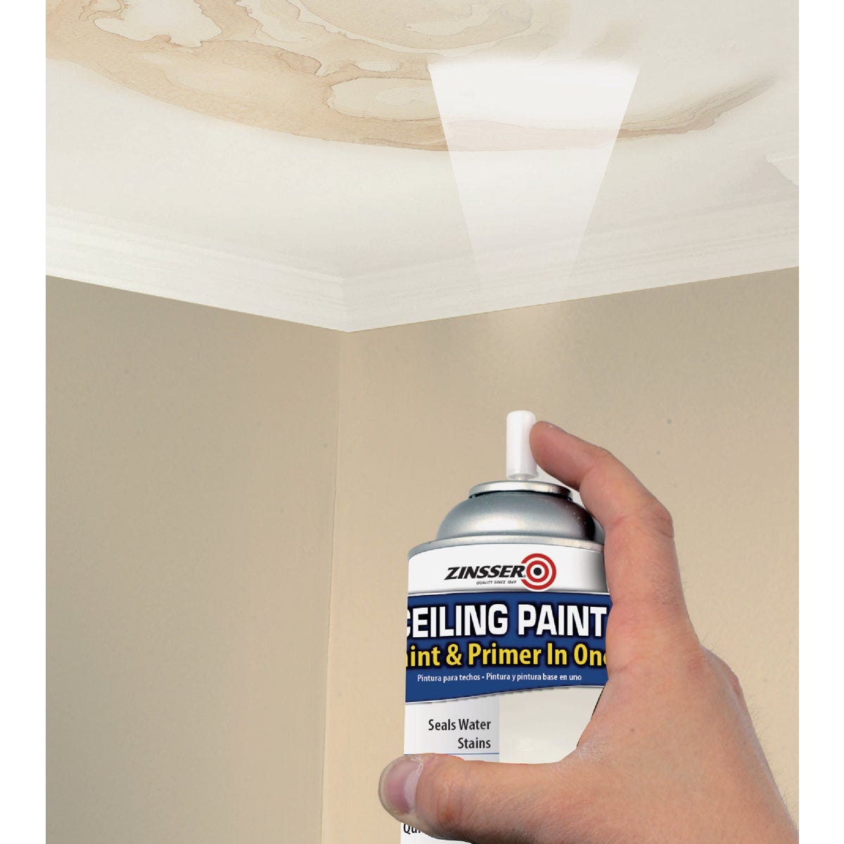 Zinsser 13 Oz. Bright White Ceiling Paint and Primer Spray - photo 3