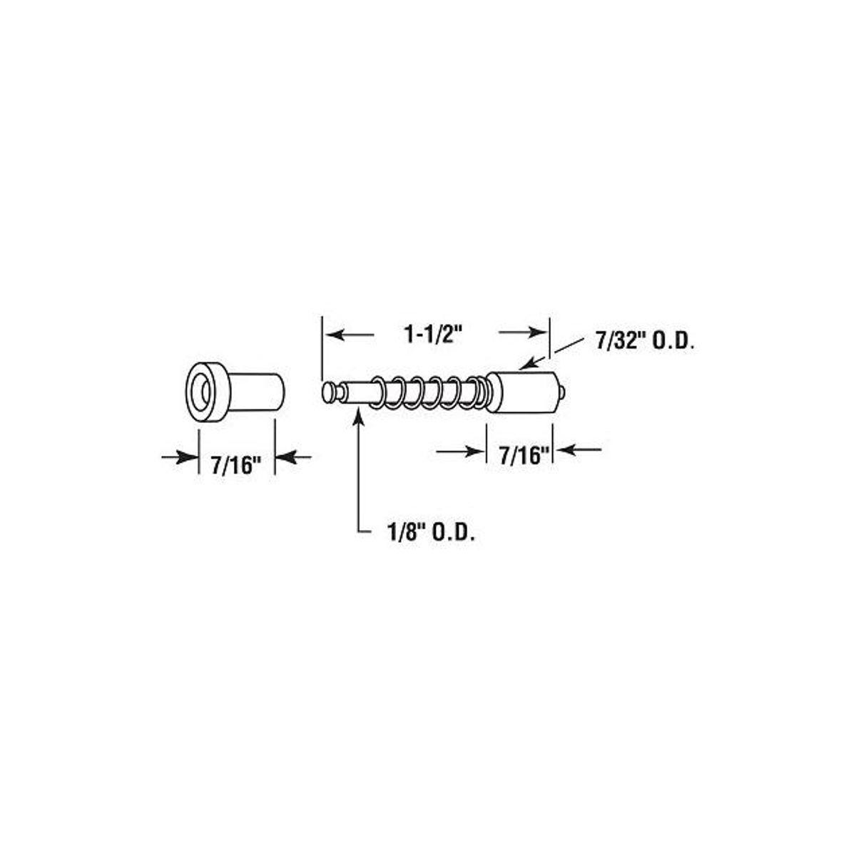 Prime-Line Plunger Lock for Window Screens (6-Pack) - photo 2
