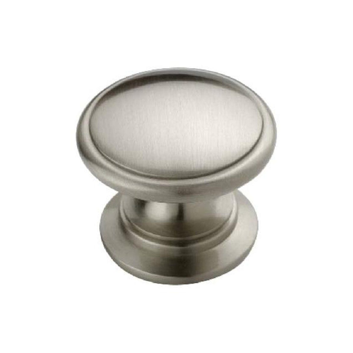 Amerock Ravino 1-1/4 In. Round Satin Nickel Cabinet Knob Amerock Ravino 1-1/4 In. Round Satin Nickel Cabinet Knob