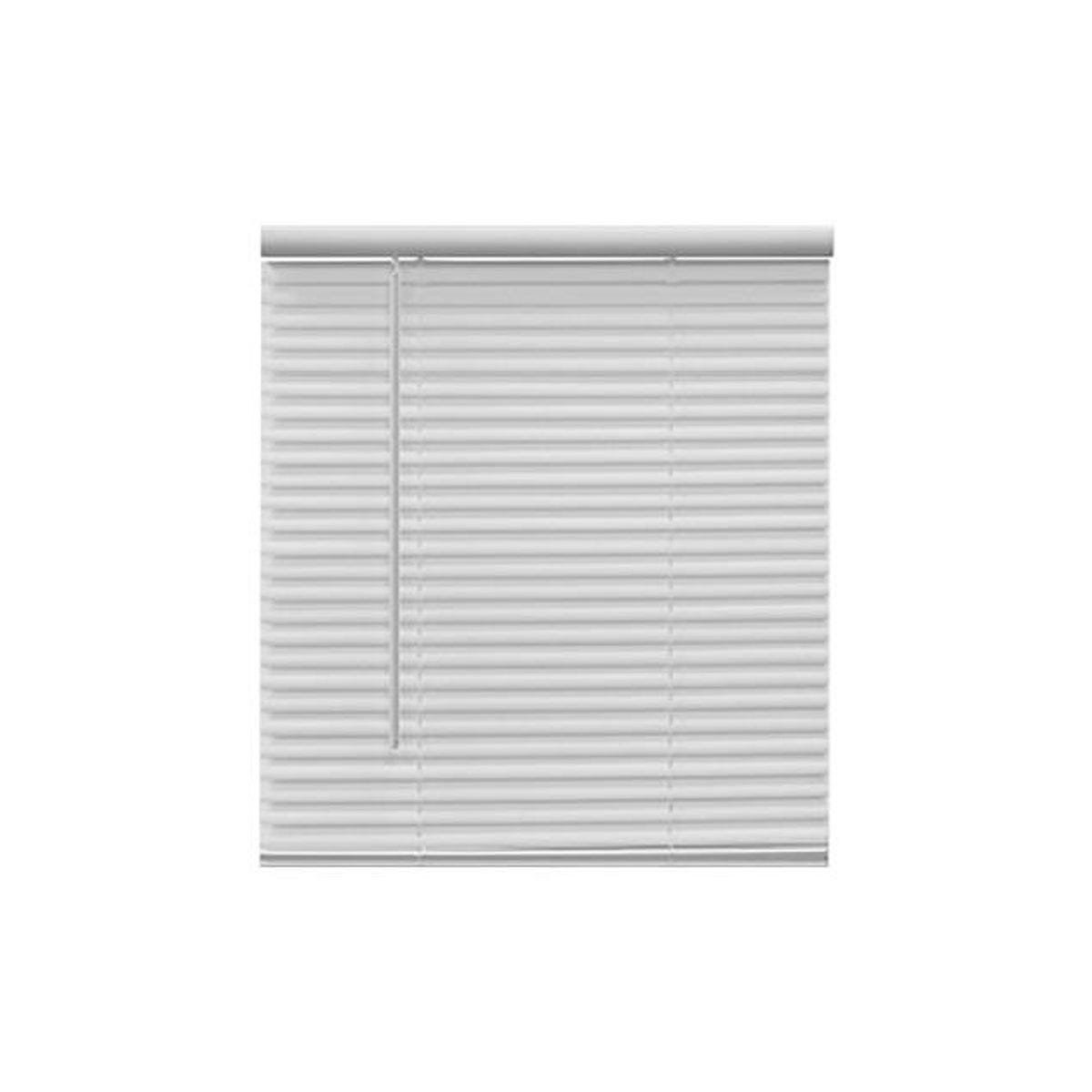 Homepointe 39 x 64 In. x 1 In. White Cordless PVC Light Filtering Mini Blinds Homepointe 39 x 64 In. x 1 In. White Cordless PVC Light Filtering Mini Blinds