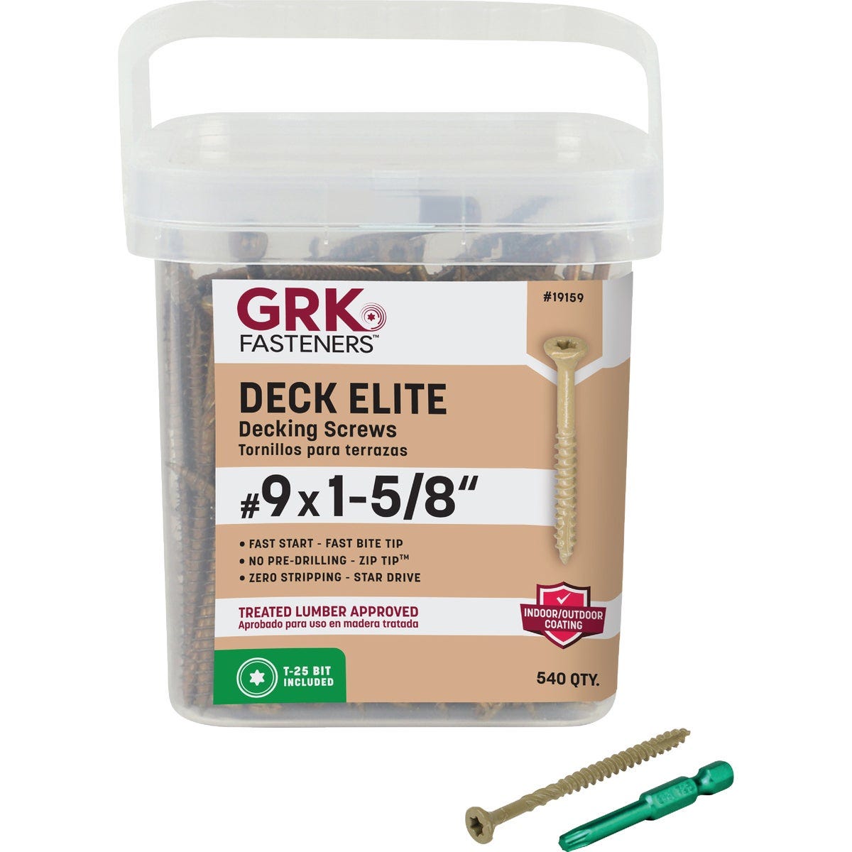 GRK Deck Elite #9 x 1-5/8 In. Star Drive Bugle-Head Deck Screw (540-Count) GRK Deck Elite #9 x 1-5/8 In. Star Drive Bugle-Head Deck Screw (540-Count)
